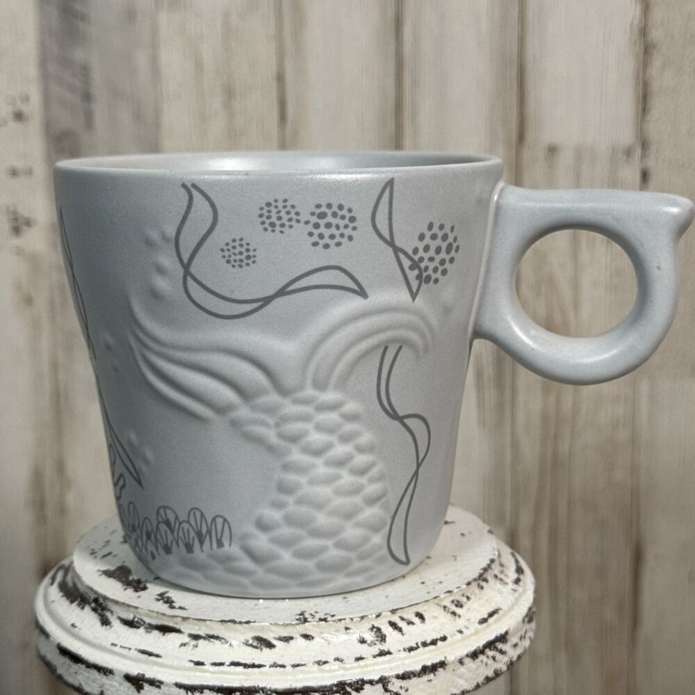 Starbucks 2016 12oz Mermaid Coffee Mug Embossed Tail
